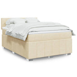 Giroletto a Molle con Materasso Crema 140x200 cm in Tessuto