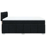 Giroletto a Molle con Materasso Nero 140x200 cm in Tessuto
