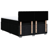 Giroletto a Molle con Materasso Nero 140x200 cm in Tessuto