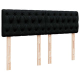 Giroletto a Molle con Materasso Nero 140x200 cm in Tessuto