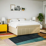 Giroletto a Molle con Materasso Crema 180x200 cm in Tessuto