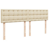 Giroletto a Molle con Materasso Crema 180x200 cm in Tessuto