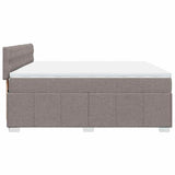 Giroletto a Molle con Materasso Tortora 200x200 cm in Tessuto