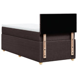 Giroletto a Molle con Materasso Marrone Scuro 80x200 cm Tessuto
