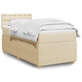 Giroletto a Molle con Materasso Crema 80x200 cm inTessuto
