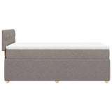 Giroletto a Molle con Materasso Tortora 90x200 cm inTessuto