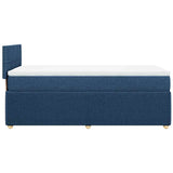 Giroletto a Molle con Materasso Blu 100x200 cm in Tessuto