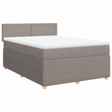 Giroletto a Molle con Materasso Tortora 140x190 cm in Tessuto