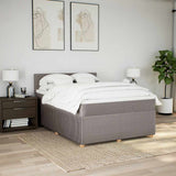 Giroletto a Molle con Materasso Tortora 140x190 cm in Tessuto
