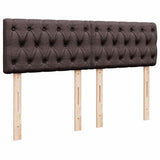 Giroletto a Molle con Materasso Marrone Scuro 140x190cm Tessuto