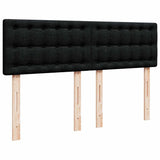 Giroletto a Molle con Materasso Nero 140x190 cm in Tessuto