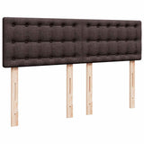 Giroletto a Molle con Materasso Marrone Scuro 140x190cm Tessuto