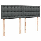 Giroletto a Molle con Materasso Grigio Scuro 140x200cm Tessuto