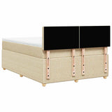 Giroletto a Molle con Materasso Crema 140x200 cm in Tessuto