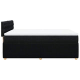 Giroletto a Molle con Materasso Nero 160x200 cm in Tessuto