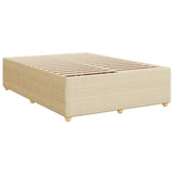 Giroletto a Molle con Materasso Crema 160x200 cm in Tessuto