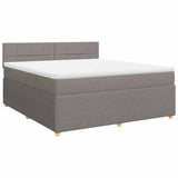 Giroletto a Molle con Materasso Tortora 180x200 cm in Tessuto