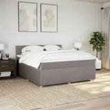 Giroletto a Molle con Materasso Tortora 180x200 cm in Tessuto
