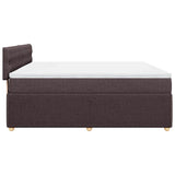 Giroletto a Molle con Materasso Marrone Scuro 180x200cm Tessuto