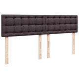 Giroletto a Molle con Materasso Marrone Scuro 200x200cm Tessuto
