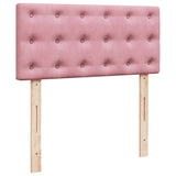 Giroletto a Molle con Materasso Rosa 90x190 cm in Velluto