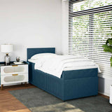 Giroletto a Molle con Materasso Blu 90x190 cm in Velluto