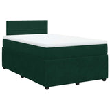 Giroletto a Molle con Materasso Verde Scuro 120x190 cm Velluto