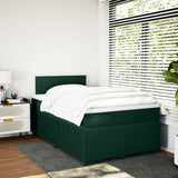 Giroletto a Molle con Materasso Verde Scuro 120x190 cm Velluto