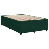 Giroletto a Molle con Materasso Verde Scuro 120x190 cm Velluto