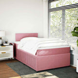 Giroletto a Molle con Materasso Rosa 120x190 cm in Velluto