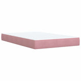 Giroletto a Molle con Materasso Rosa 120x190 cm in Velluto