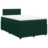 Giroletto a Molle con Materasso Verde Scuro 120x200 cm Velluto