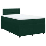 Giroletto a Molle con Materasso Verde Scuro 120x200 cm Velluto
