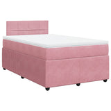 Giroletto a Molle con Materasso Rosa 120x200 cm in Velluto