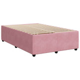 Giroletto a Molle con Materasso Rosa 120x200 cm in Velluto