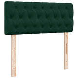 Giroletto a Molle con Materasso Verde Scuro 120x200 cm Velluto