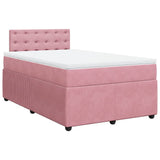 Giroletto a Molle con Materasso Rosa 120x200 cm in Velluto