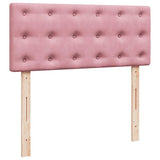 Giroletto a Molle con Materasso Rosa 120x200 cm in Velluto