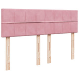 Giroletto a Molle con Materasso Rosa 140x190 cm in Velluto
