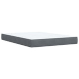 Giroletto a Molle con Materasso Grigio Scuro 140x200 cm Velluto