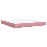 Giroletto a Molle con Materasso Rosa 180x200 cm in Velluto