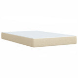 Giroletto a Molle con Materasso Crema 90x190 cm in Tessuto