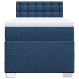 Giroletto a Molle con Materasso Blu 90x190 cm in Tessuto