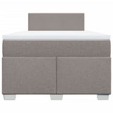 Giroletto a Molle con Materasso Tortora 120x190 cm in Tessuto