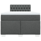 Giroletto a Molle con Materasso Grigio Scuro 120x190cm Tessuto