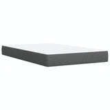 Giroletto a Molle con Materasso Grigio Scuro 120x190cm Tessuto