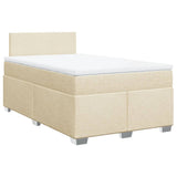 Giroletto a Molle con Materasso Crema 120x200 cm in Tessuto