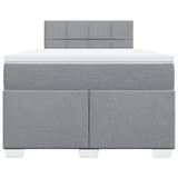 Giroletto a Molle con Materasso Grigio Chiaro 120x200cm Tessuto