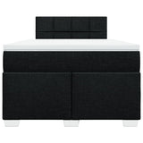 Giroletto a Molle con Materasso Nero 120x200 cm in Tessuto