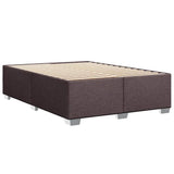 Giroletto a Molle con Materasso Marrone Scuro 140x190cm Tessuto